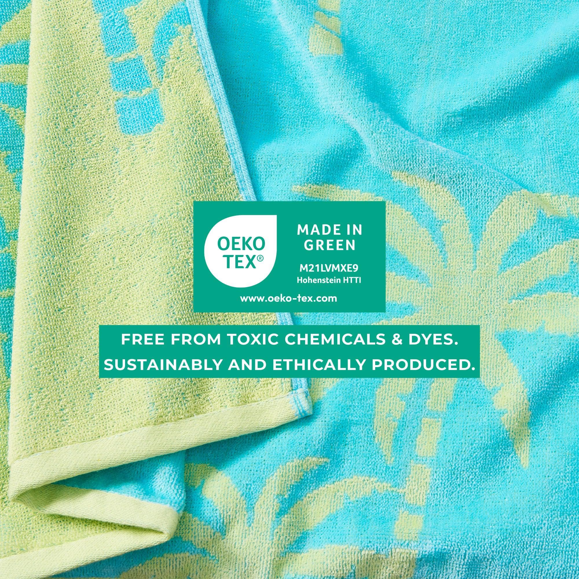 2 Pack 100% Cotton Jacquard Beach Towels - Playa Collection