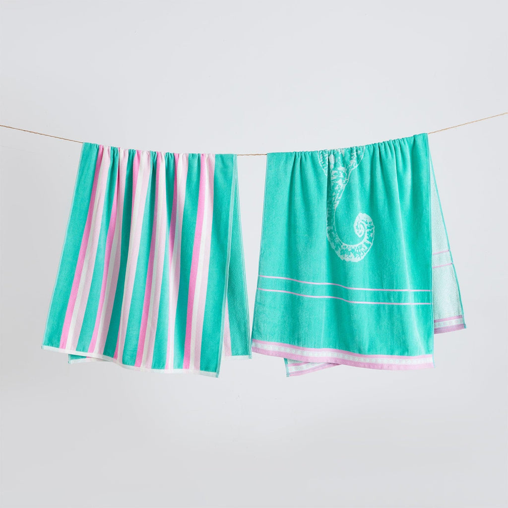 2 Pack 100% Cotton Jacquard Beach Towels - Playa Collection