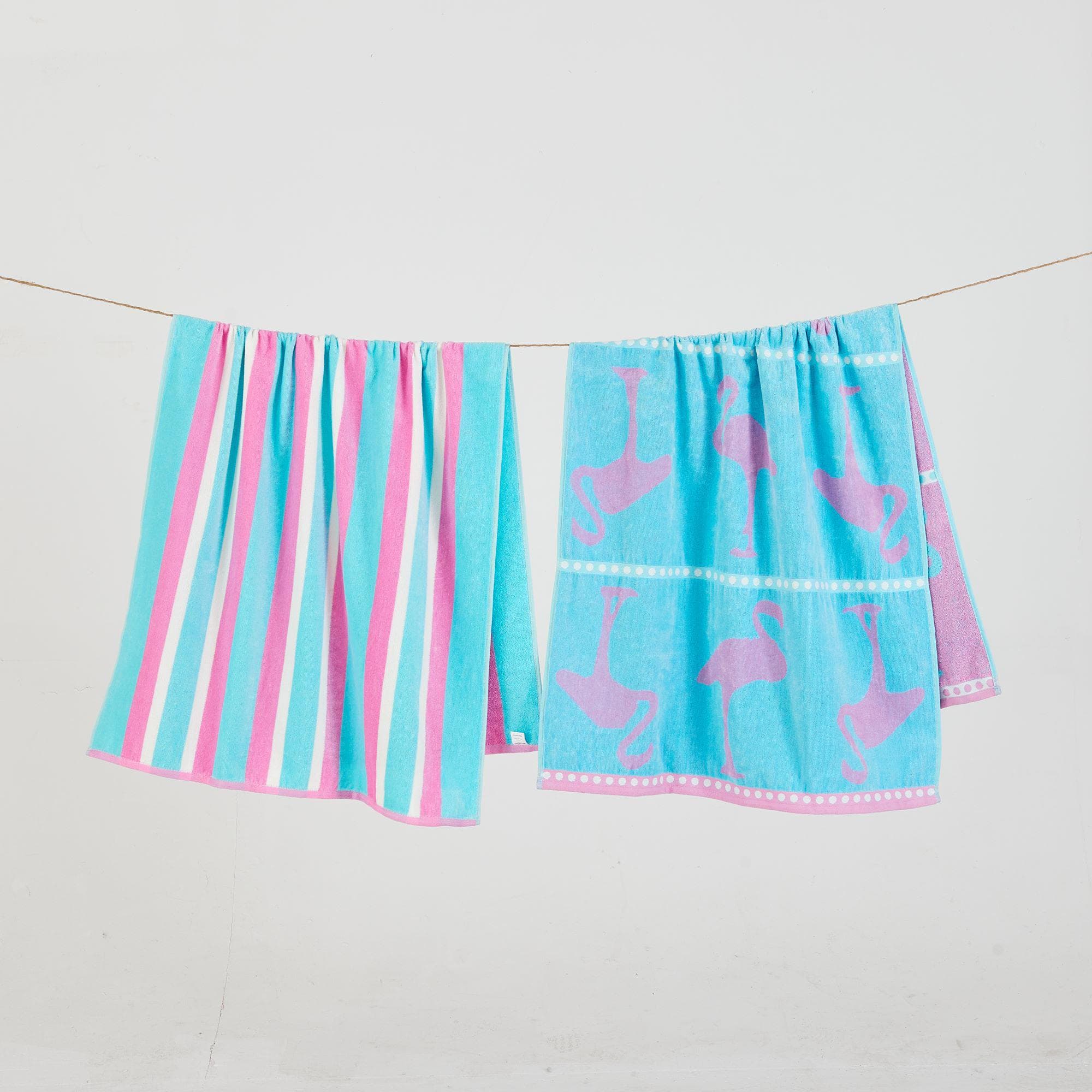 2 Pack 100% Cotton Jacquard Beach Towels - Playa Collection