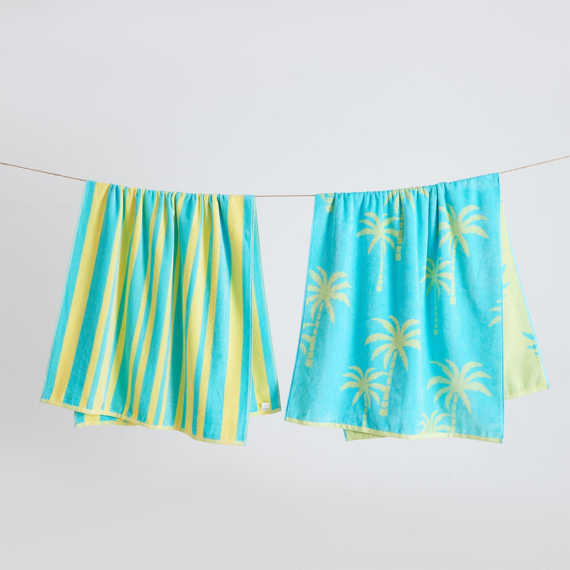 2 Pack 100% Cotton Jacquard Beach Towels - Playa Collection