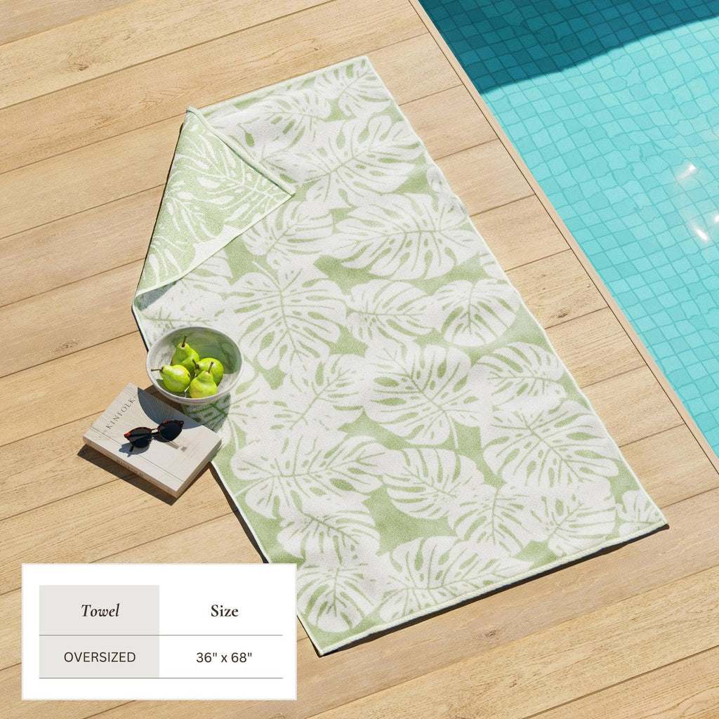 Oversized Retro Printed Beach Towel - St. Barts Collection