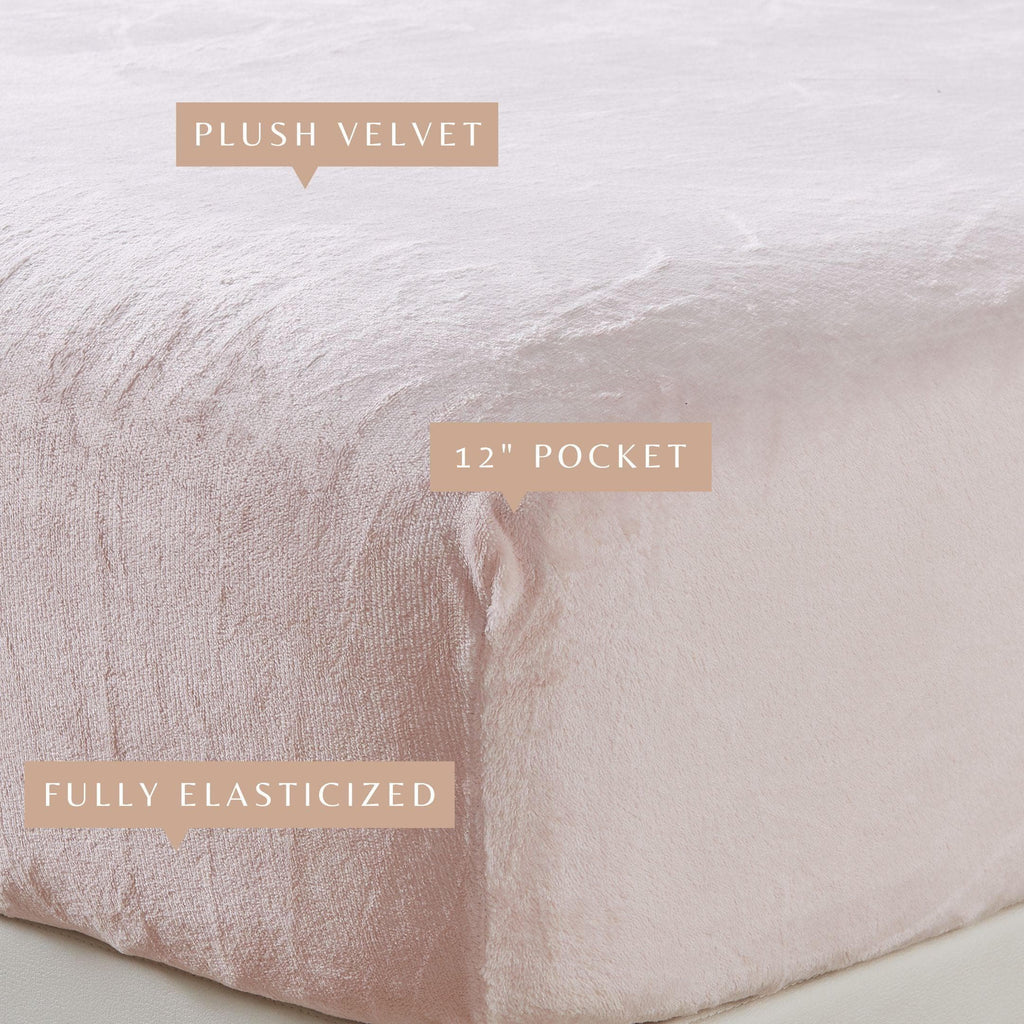 Solid Plush Fitted Sheet - Velvet Luxe Collection