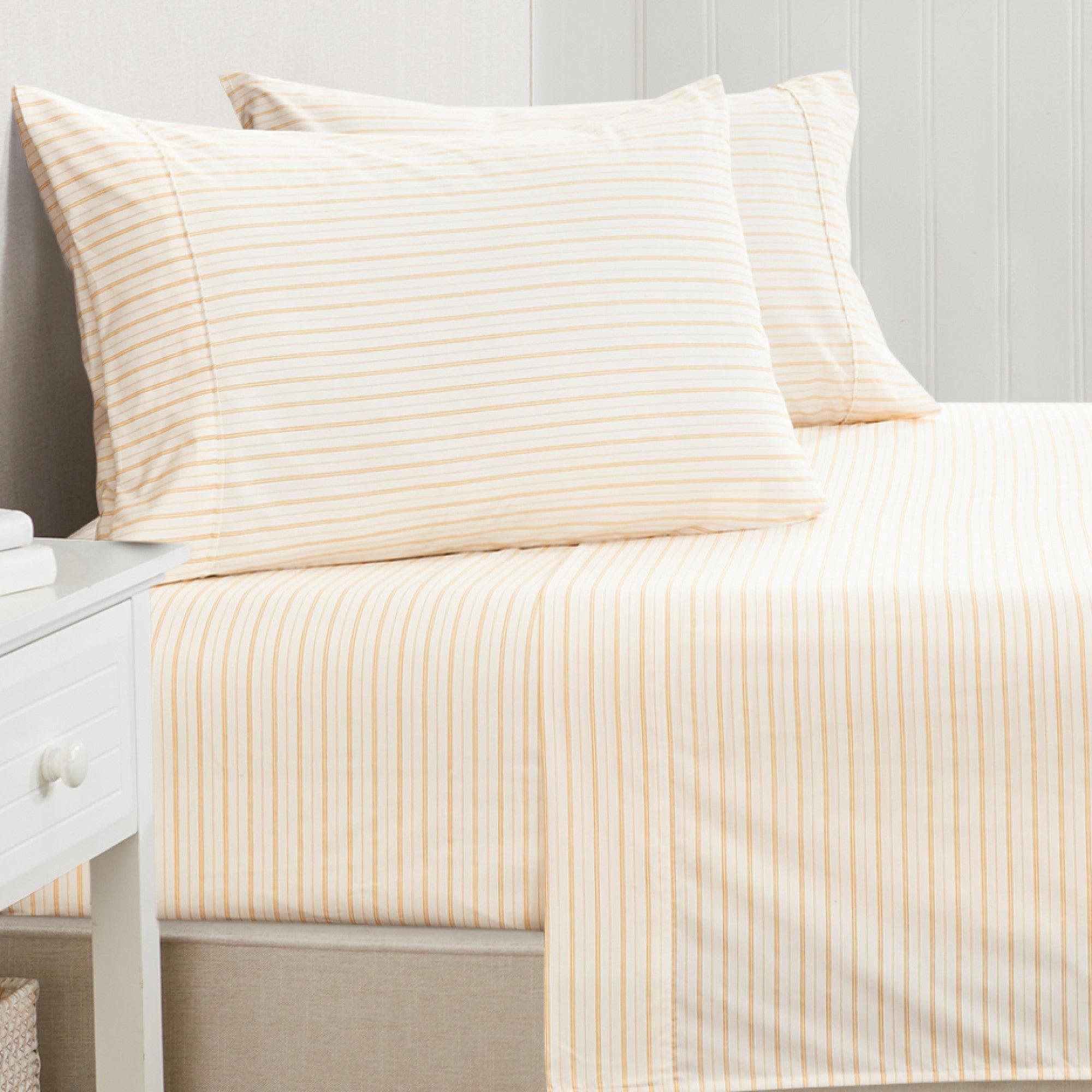 Microfiber Stripe Sheet Set - Adeline Collection