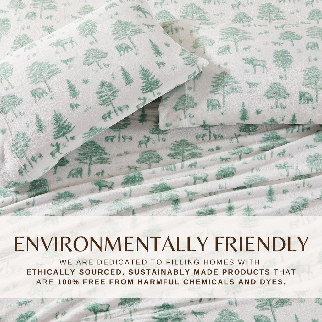 4-Piece Printed Plush Sheet - Velvet Luxe Collection