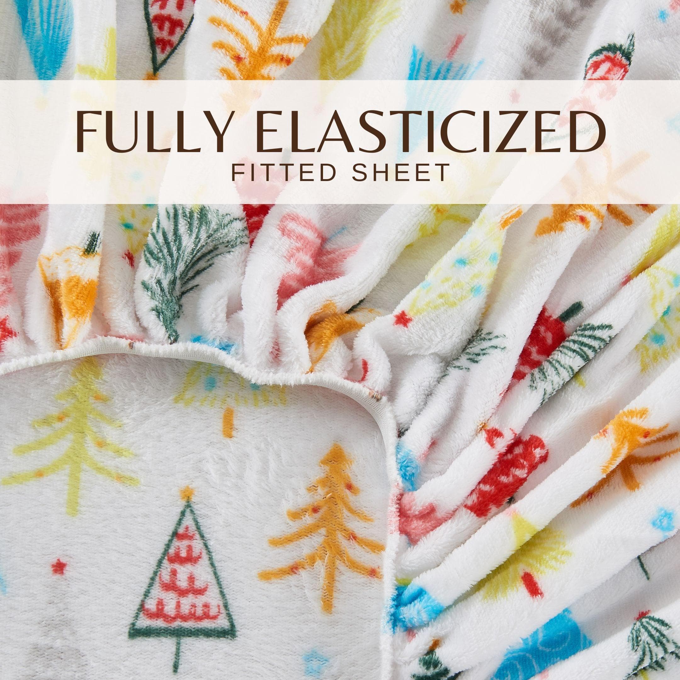 4-Piece Printed Plush Sheet - Velvet Luxe Collection