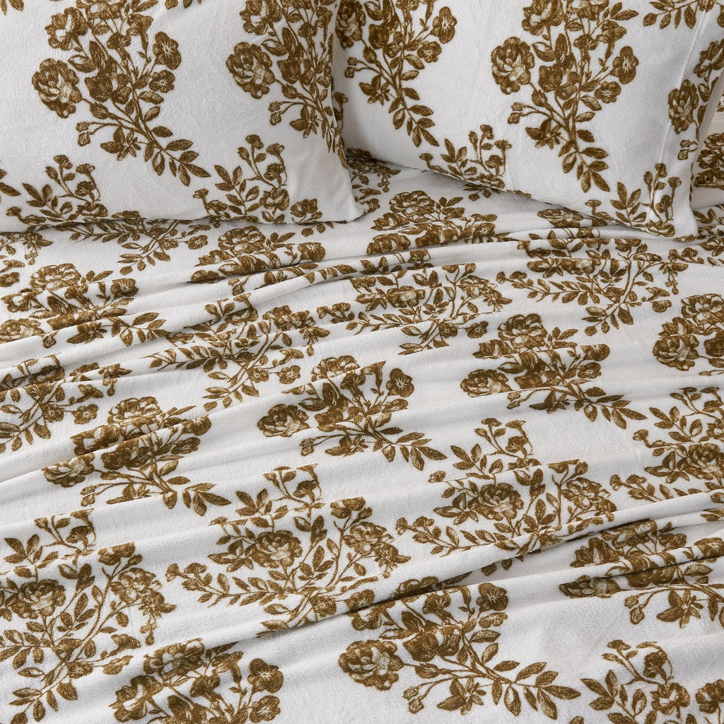 4-Piece Printed Plush Sheet - Velvet Luxe Collection