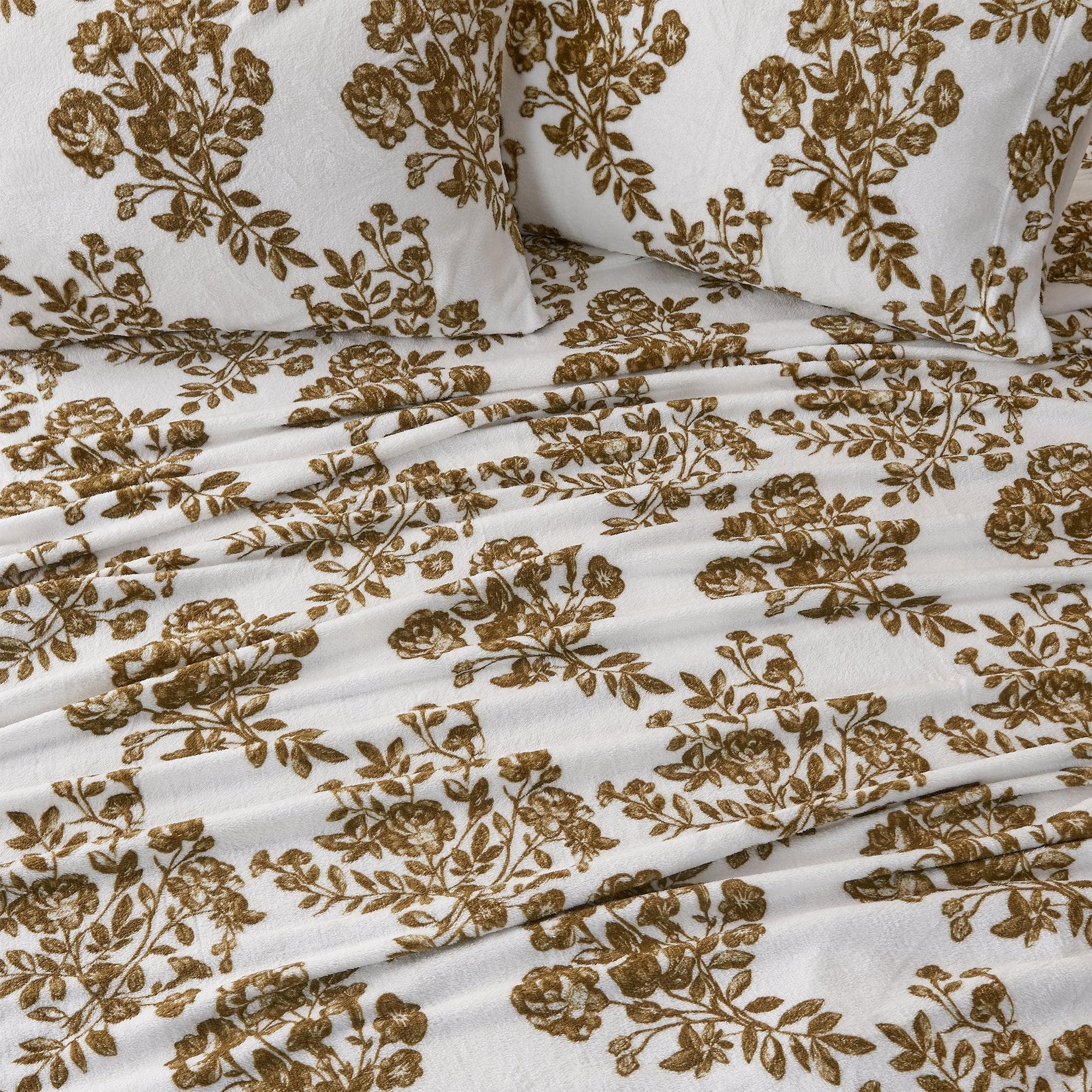 4-Piece Printed Plush Sheet - Velvet Luxe Collection