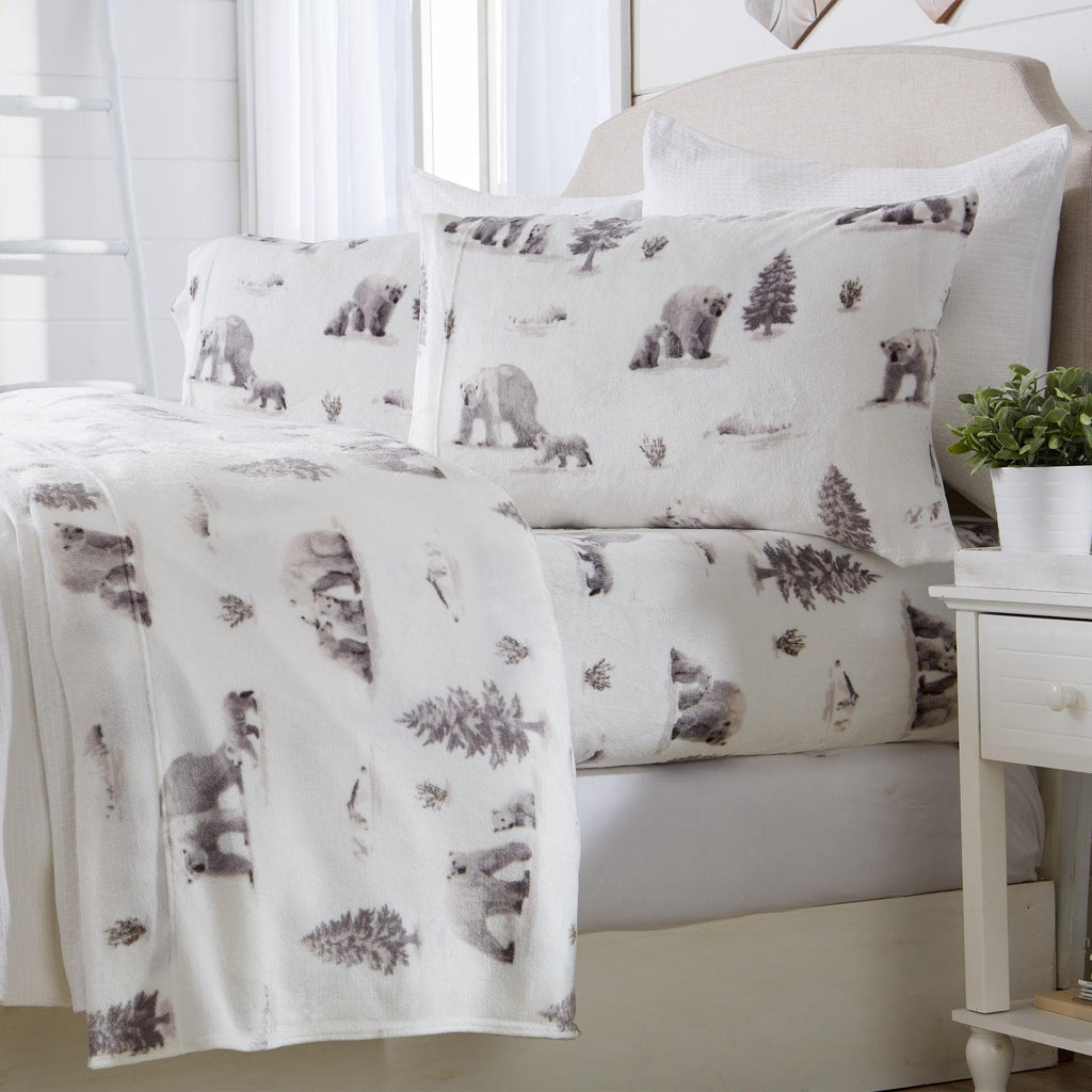 4-Piece Printed Plush Sheet - Velvet Luxe Collection