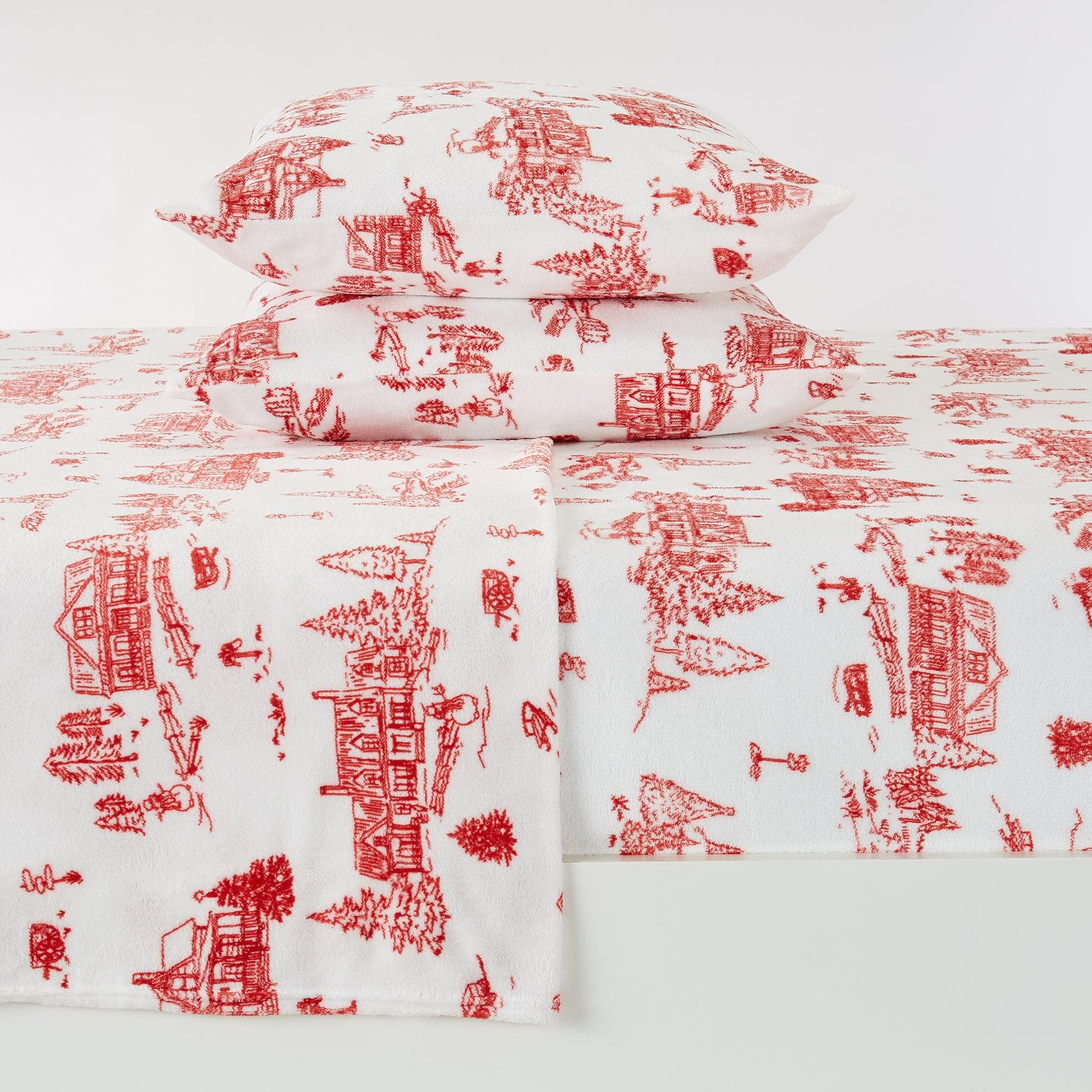 4-Piece Printed Plush Sheet - Velvet Luxe Collection