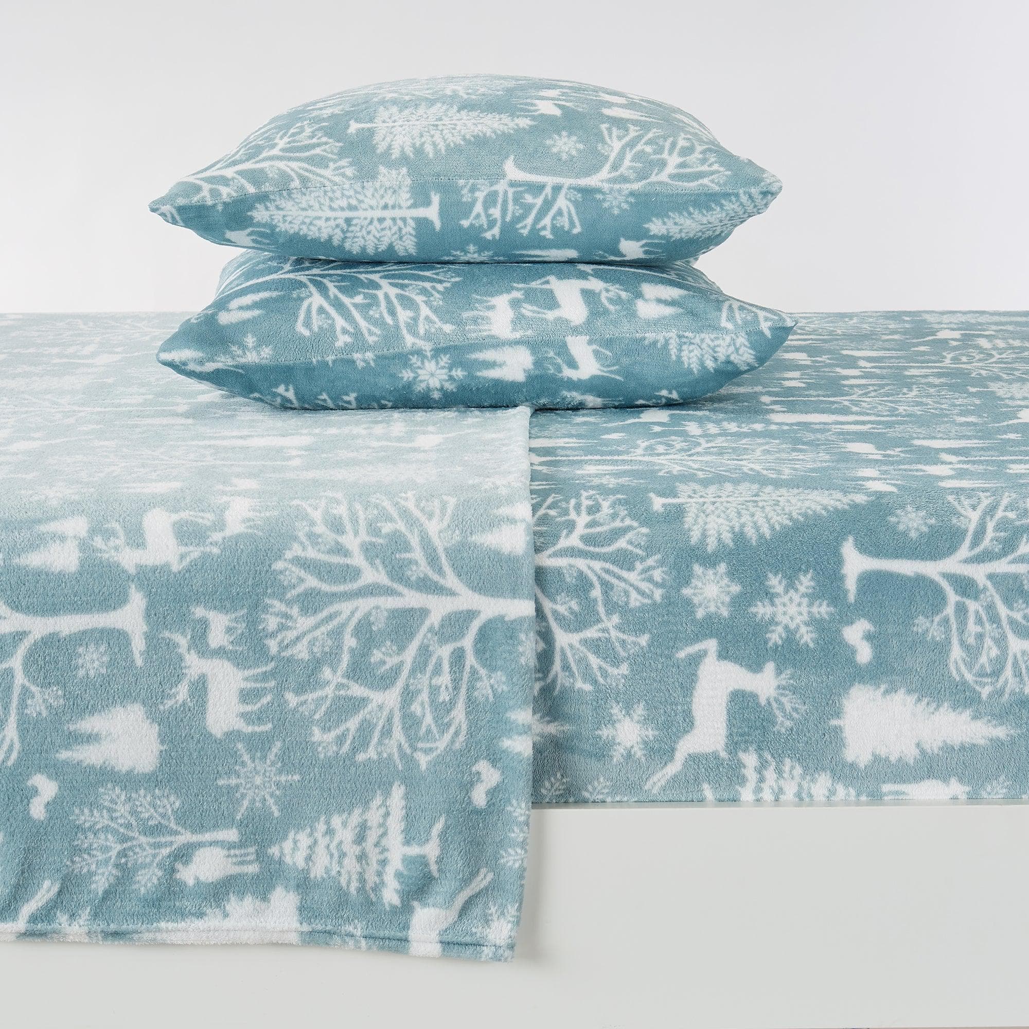 4-Piece Printed Plush Sheet - Velvet Luxe Collection