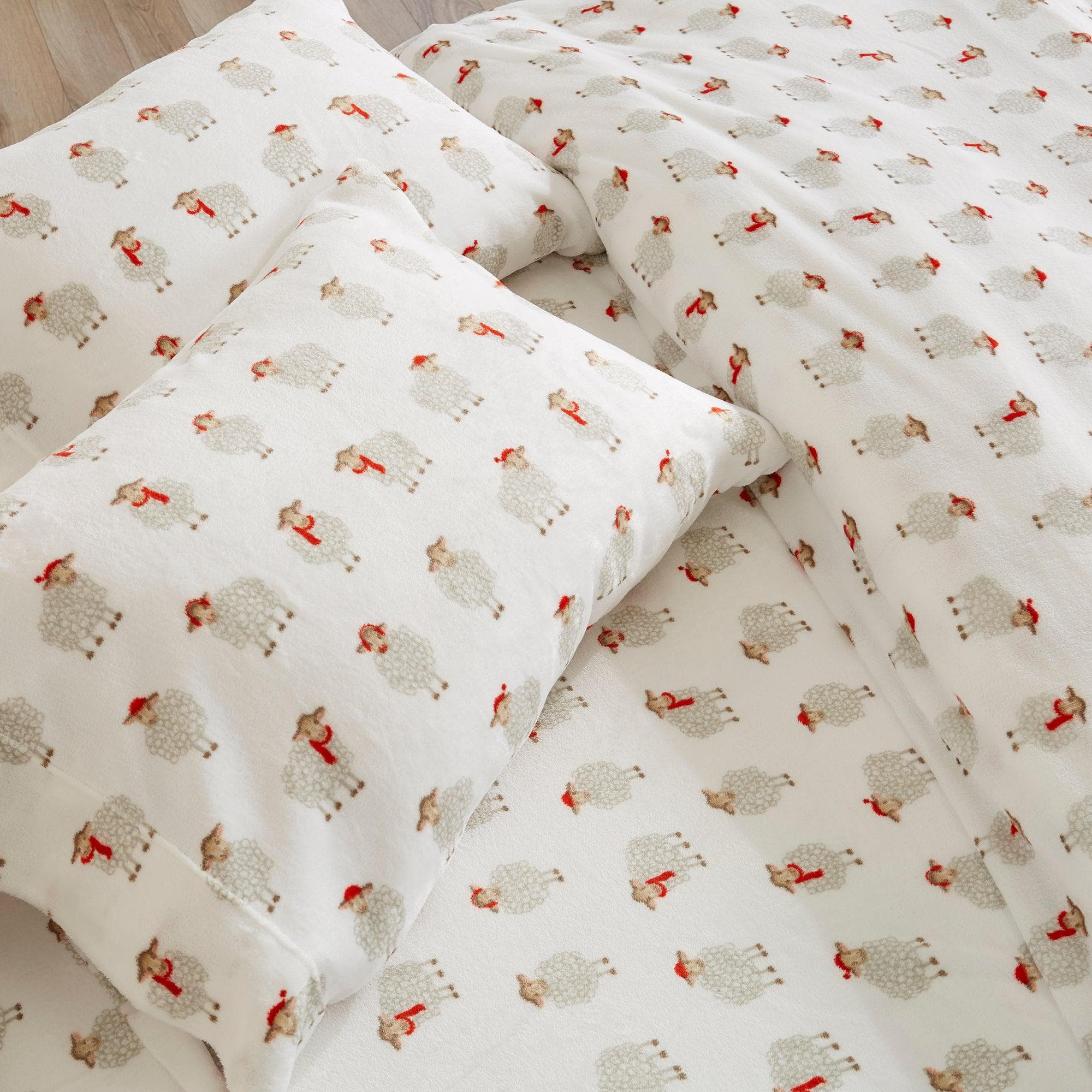 4-Piece Printed Plush Sheet - Velvet Luxe Collection