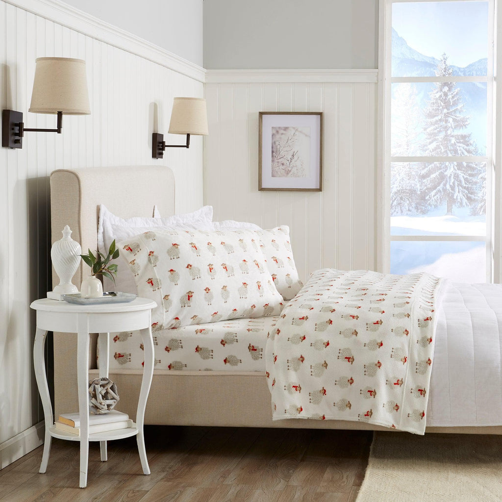 4-Piece Printed Plush Sheet - Velvet Luxe Collection