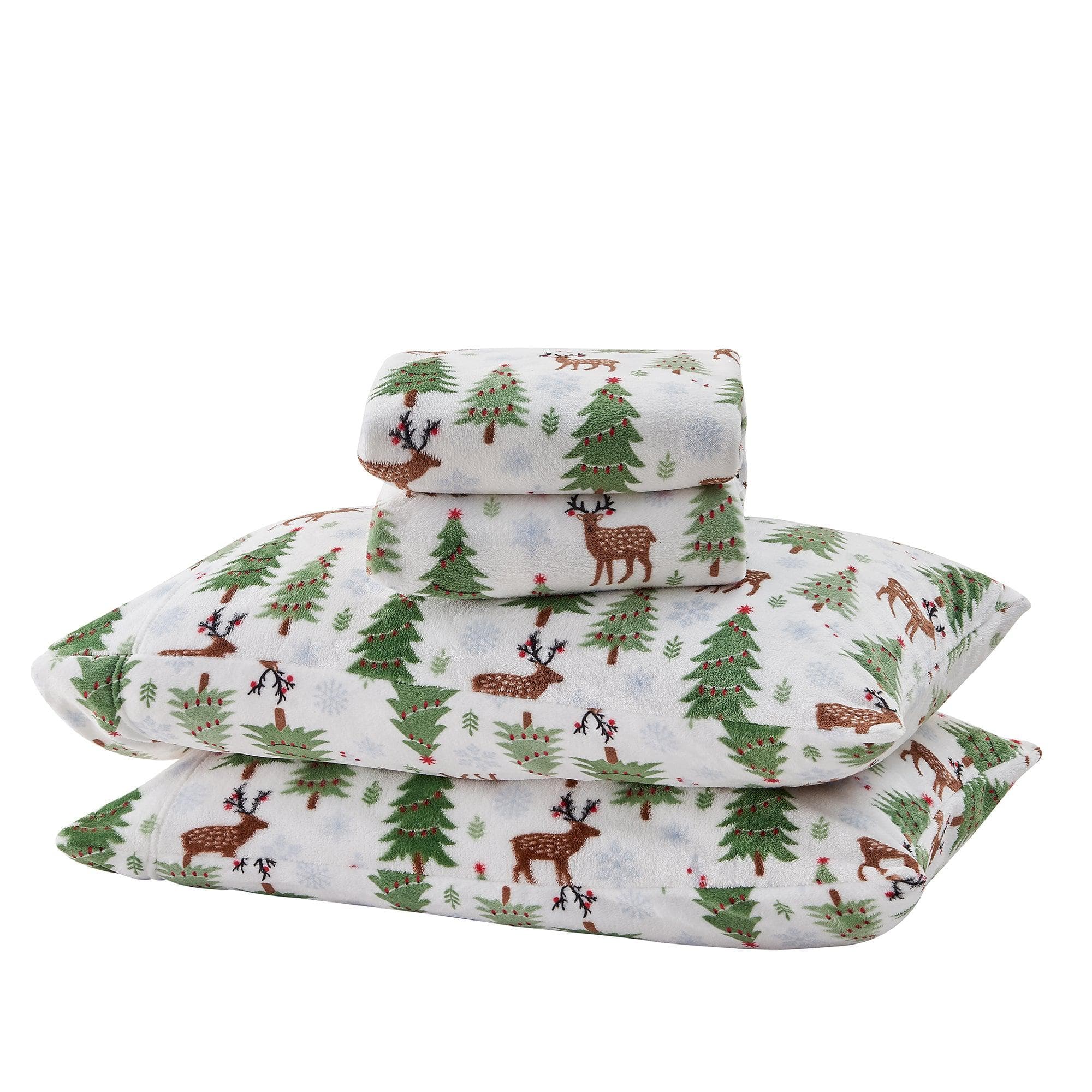 4-Piece Printed Plush Sheet - Velvet Luxe Collection