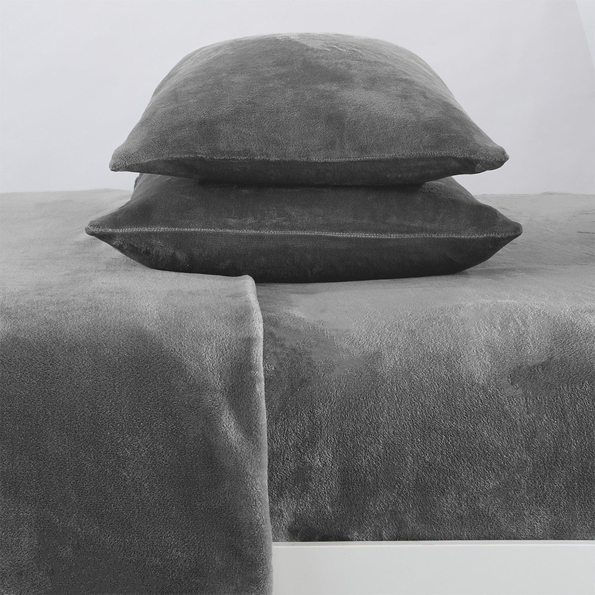 4-Piece Solid Plush Sheet - Velvet Luxe Collection