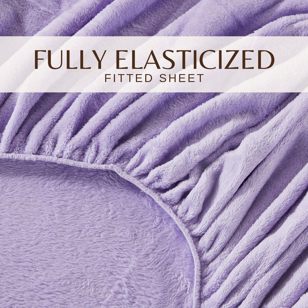 4-Piece Solid Plush Sheet - Velvet Luxe Collection