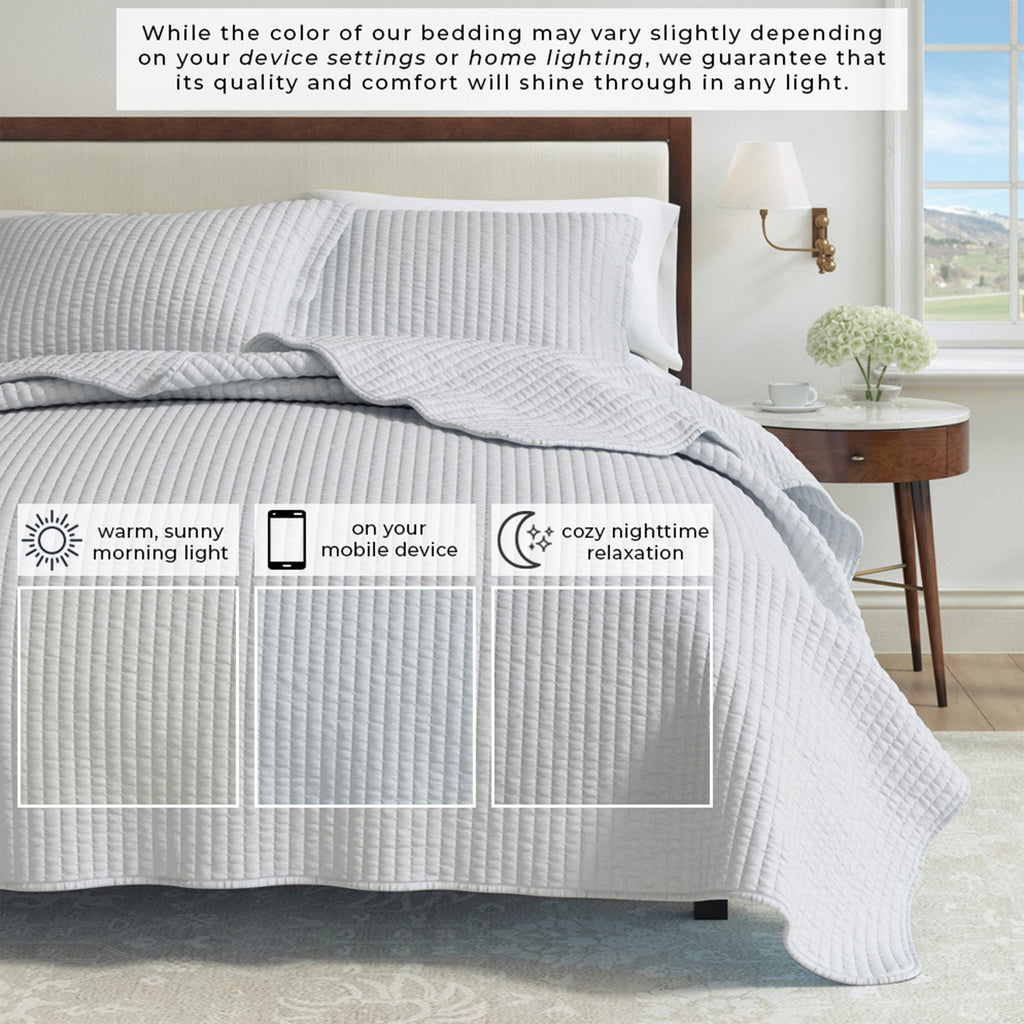 3-Piece Solid Quilt - Alicia Collection