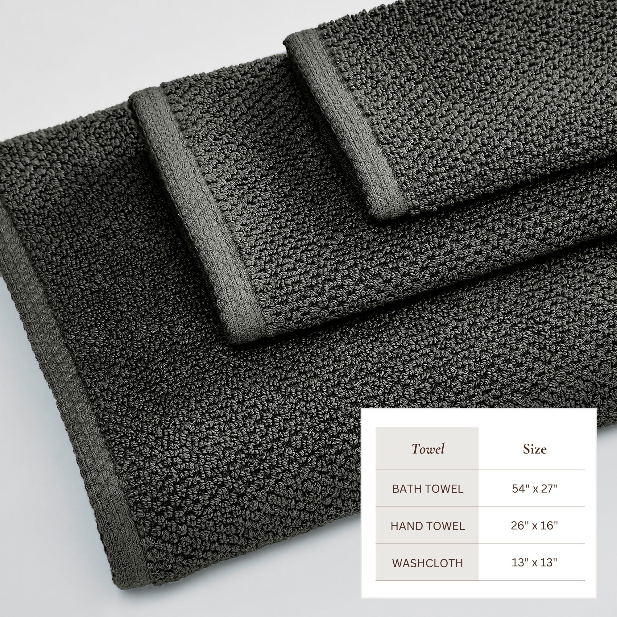 Cotton Textured Bath Towel Set - Acacia Collection