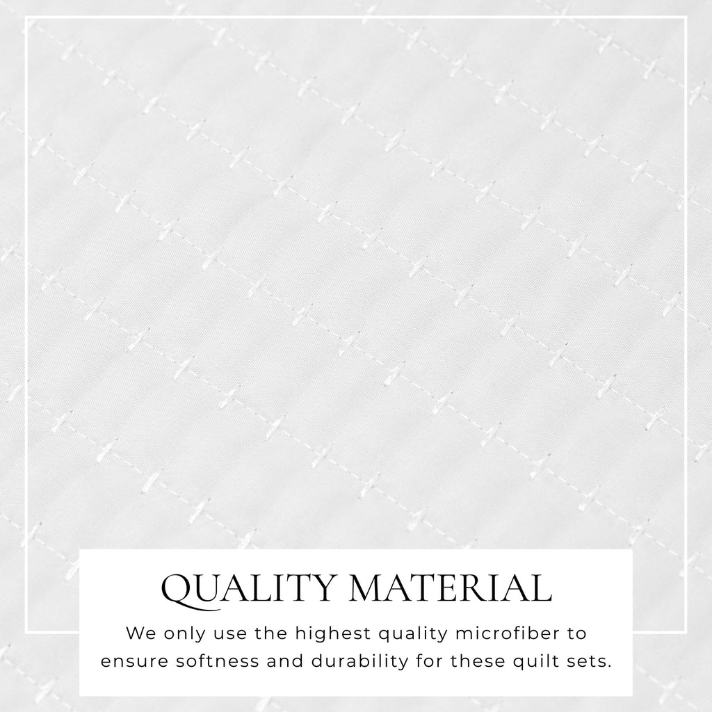 3-Piece Solid Quilt - Alicia Collection