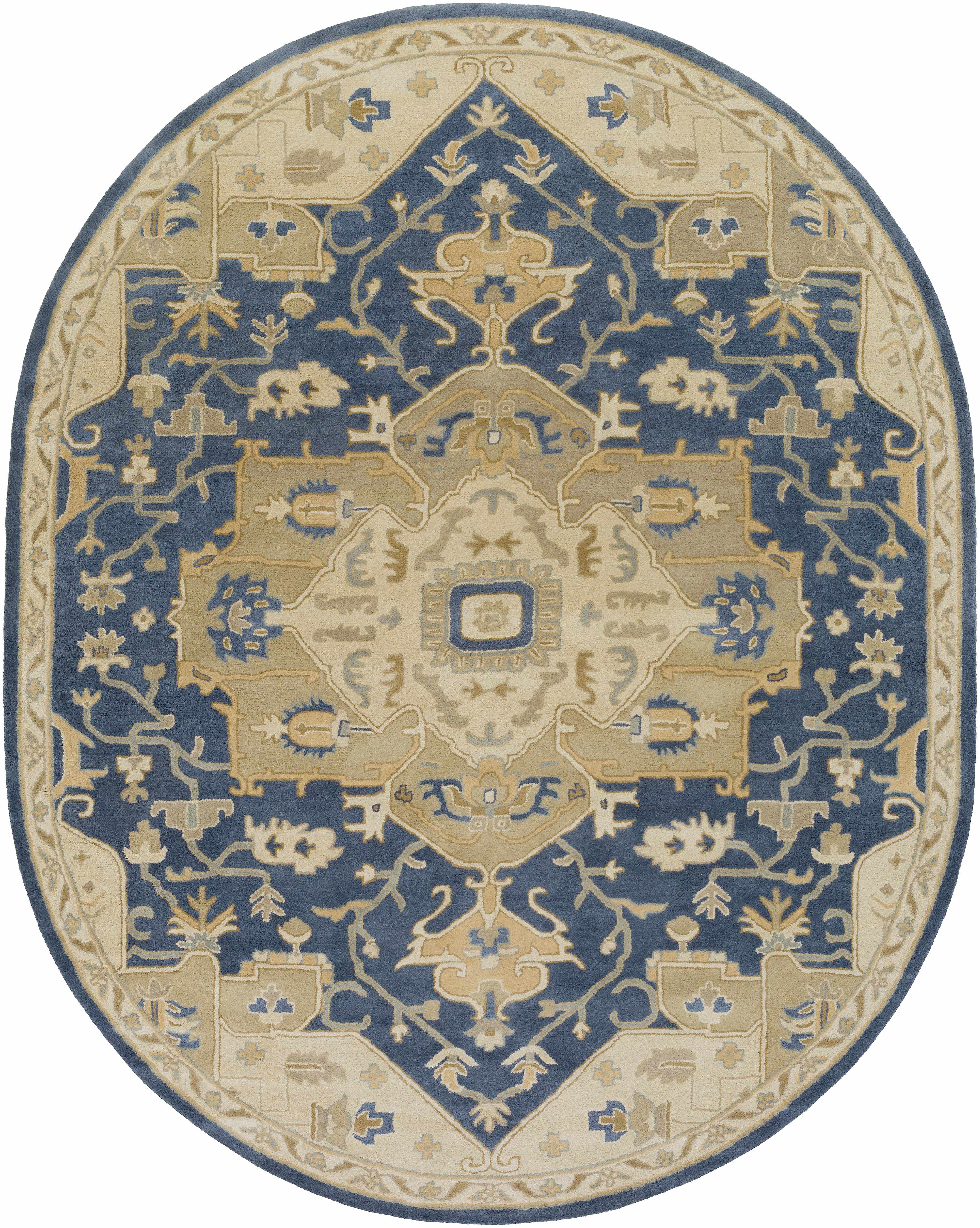 Broomfield 1145 Hand Tufted Blue Wool Rug