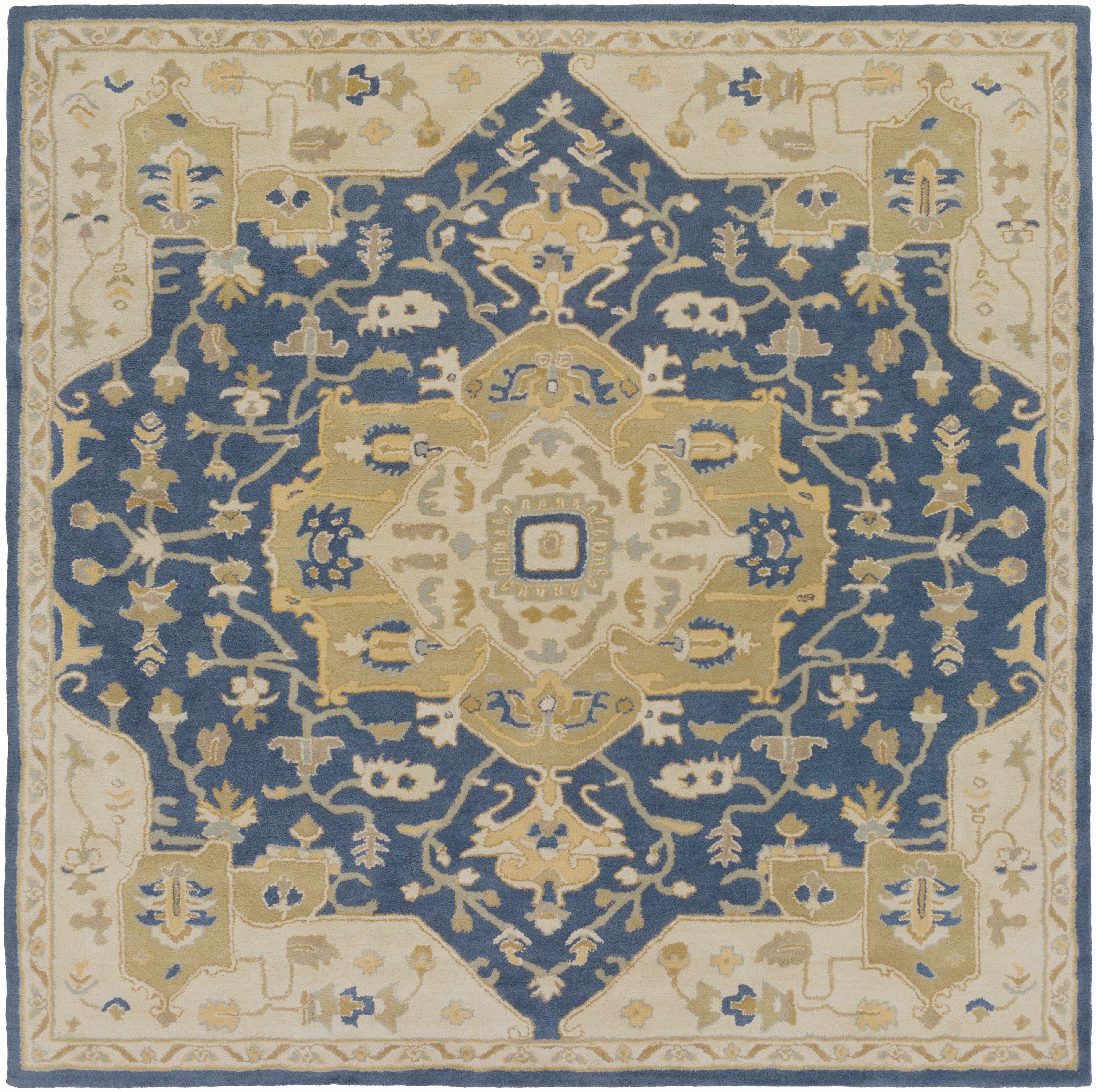 Broomfield 1145 Hand Tufted Blue Wool Rug