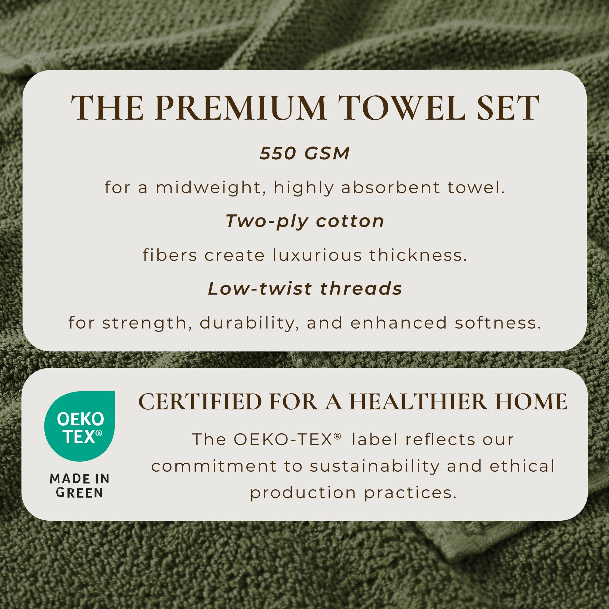 Cotton Textured Bath Towel Set - Acacia Collection