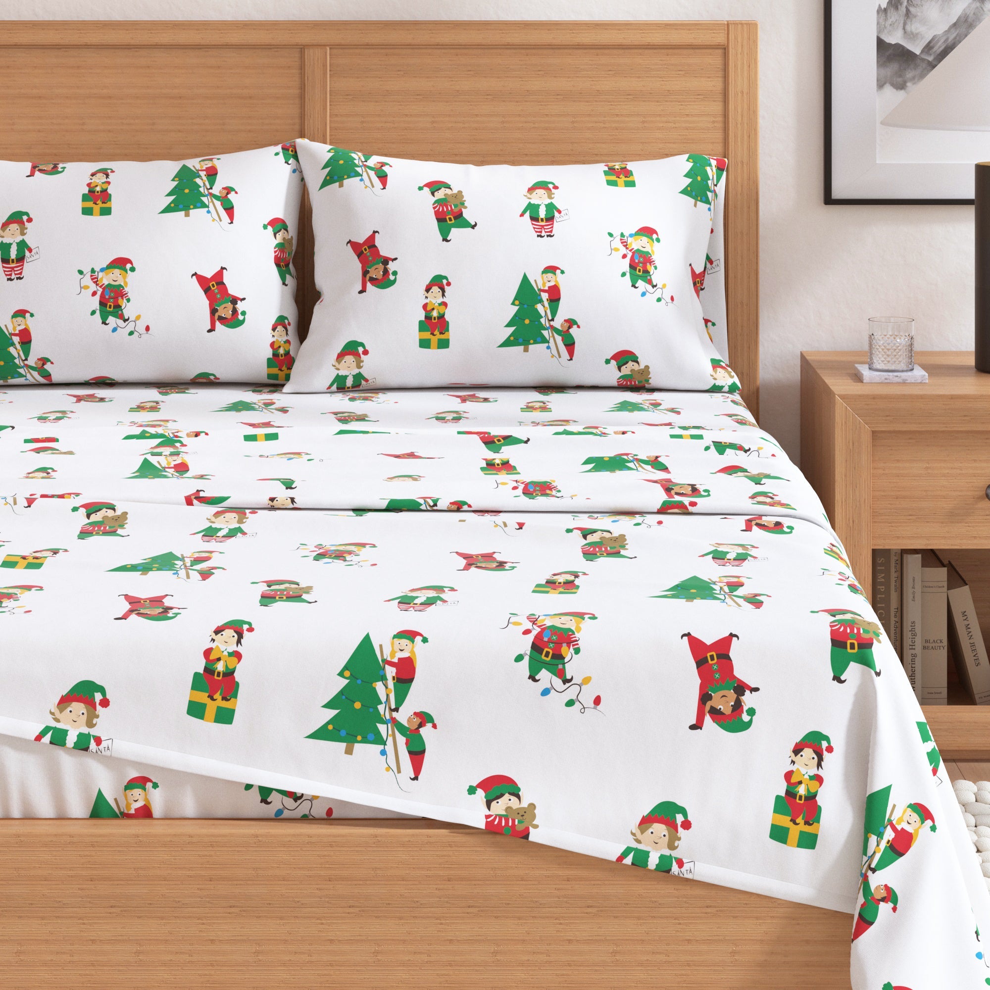 4-Piece Turkish Cotton Christmas Flannel Sheet - Whittaker Collection