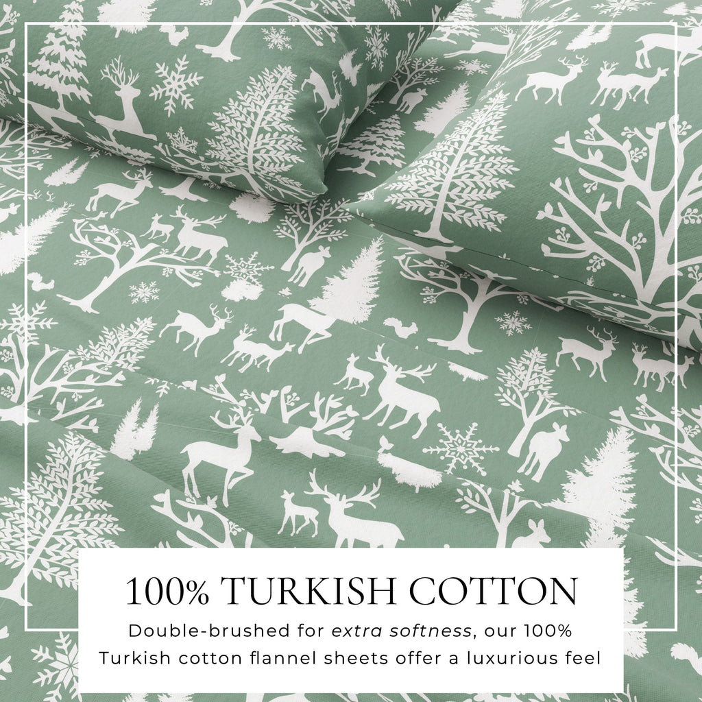 4-Piece Turkish Cotton Flannel Sheet - Lakeview Collection