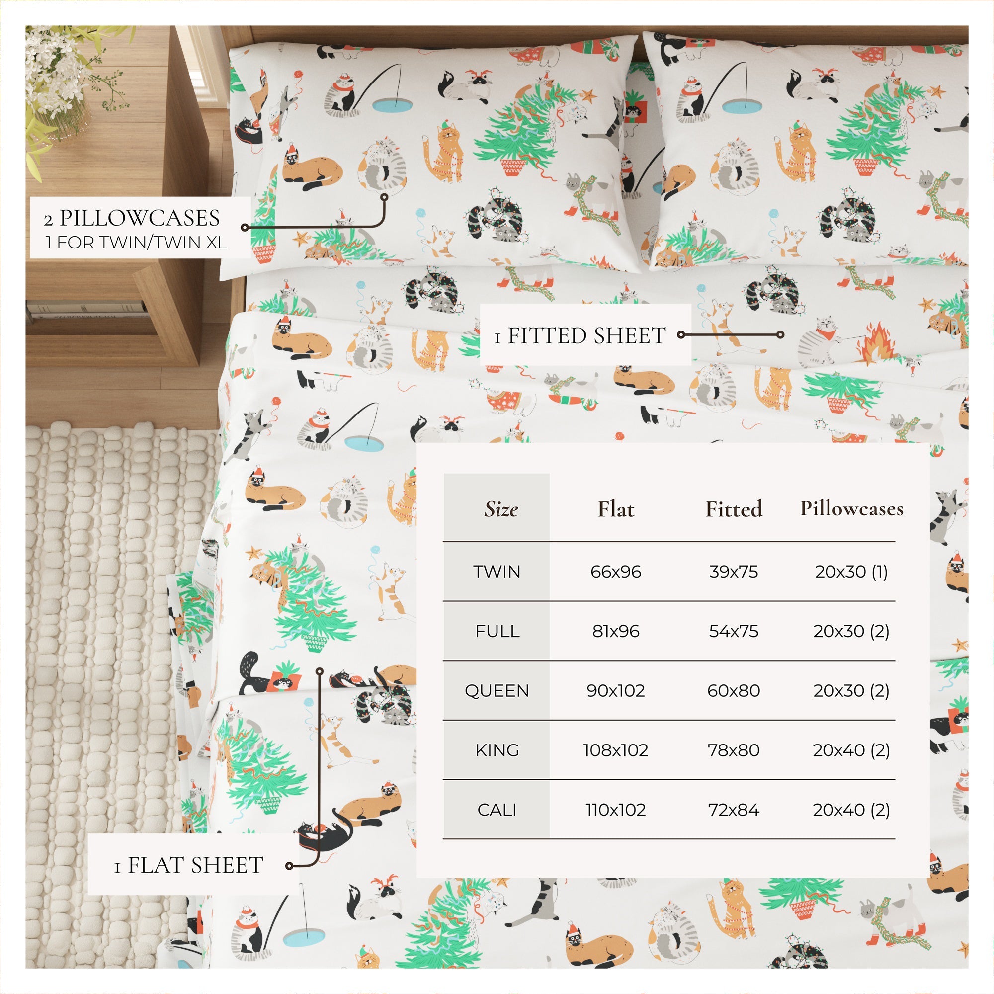 4-Piece Turkish Cotton Flannel Sheet - Whittaker Collection