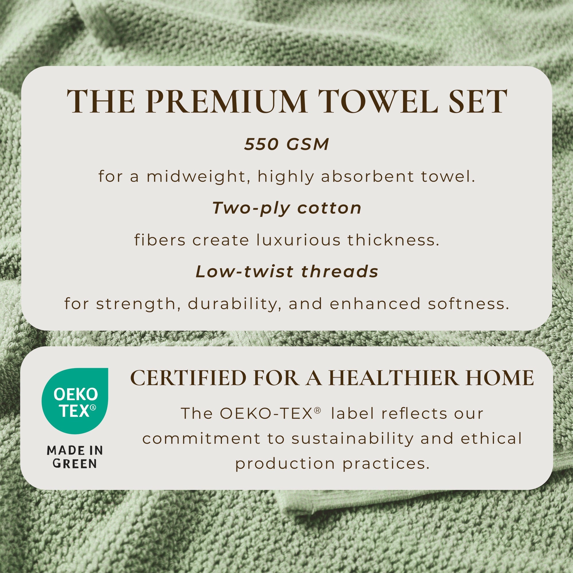 Cotton Textured Bath Towel Set - Acacia Collection