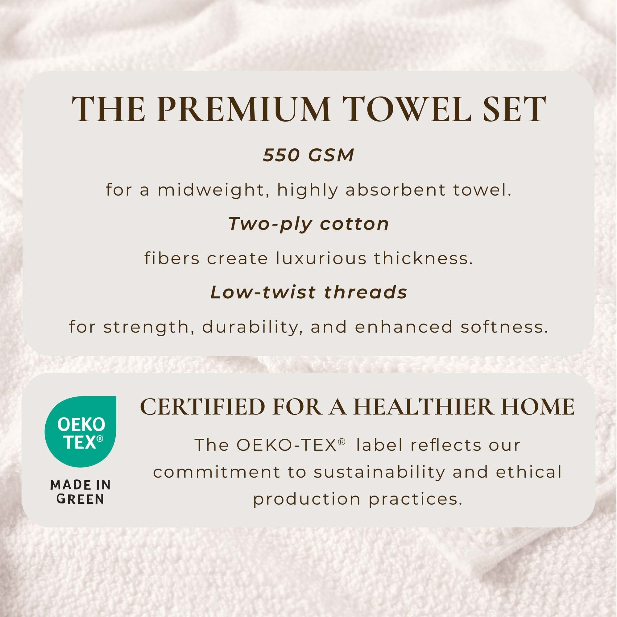 Cotton Textured Bath Towel Set - Acacia Collection