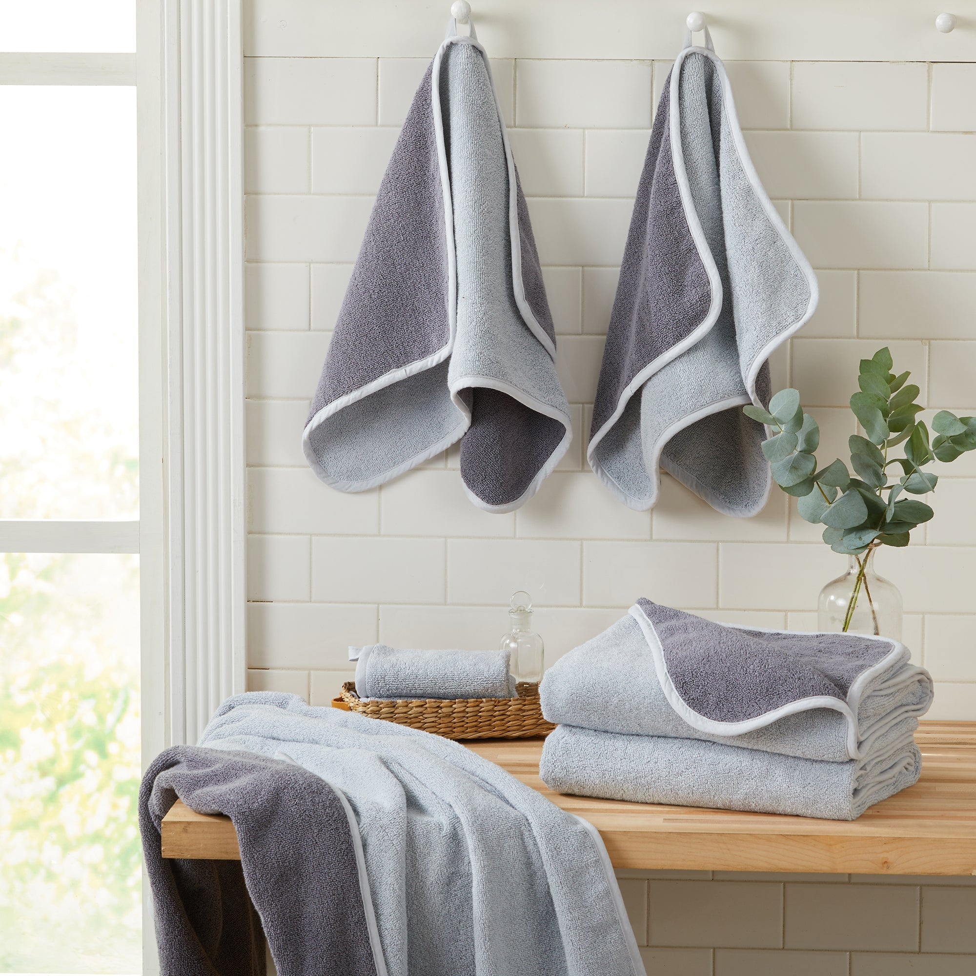 4 Pack Two-Toned Hand Towel - Vanessa Collection
