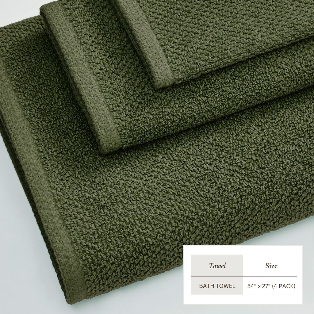 Cotton Textured Bath Towel Set - Acacia Collection