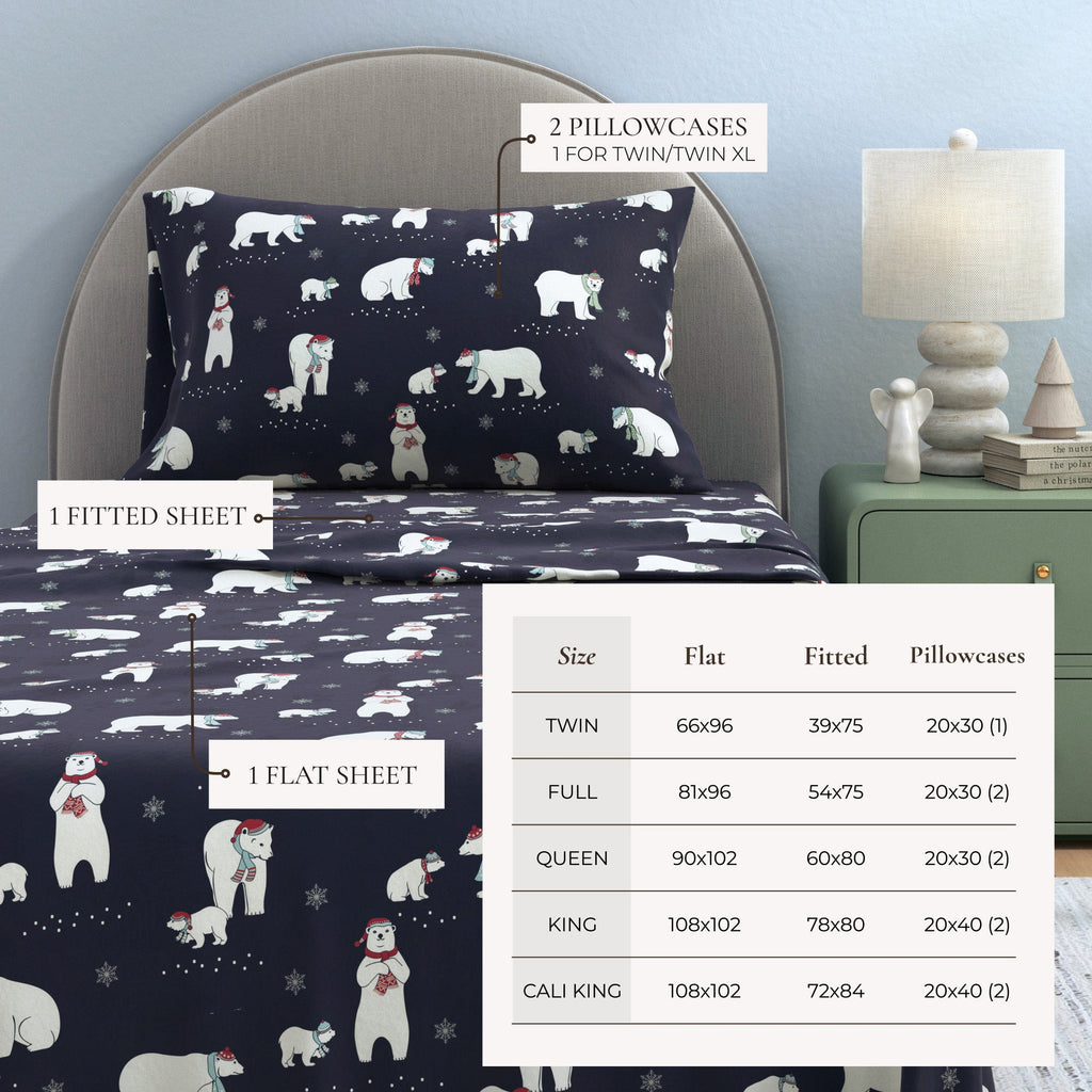 4-Piece Turkish Cotton Flannel Sheet - Whittaker Collection