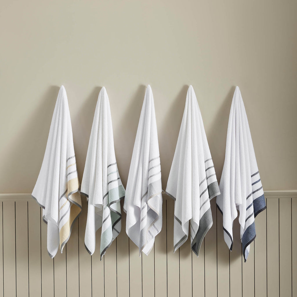 Decorative Cotton Stripe Bath Towel Set - Noelle Collection