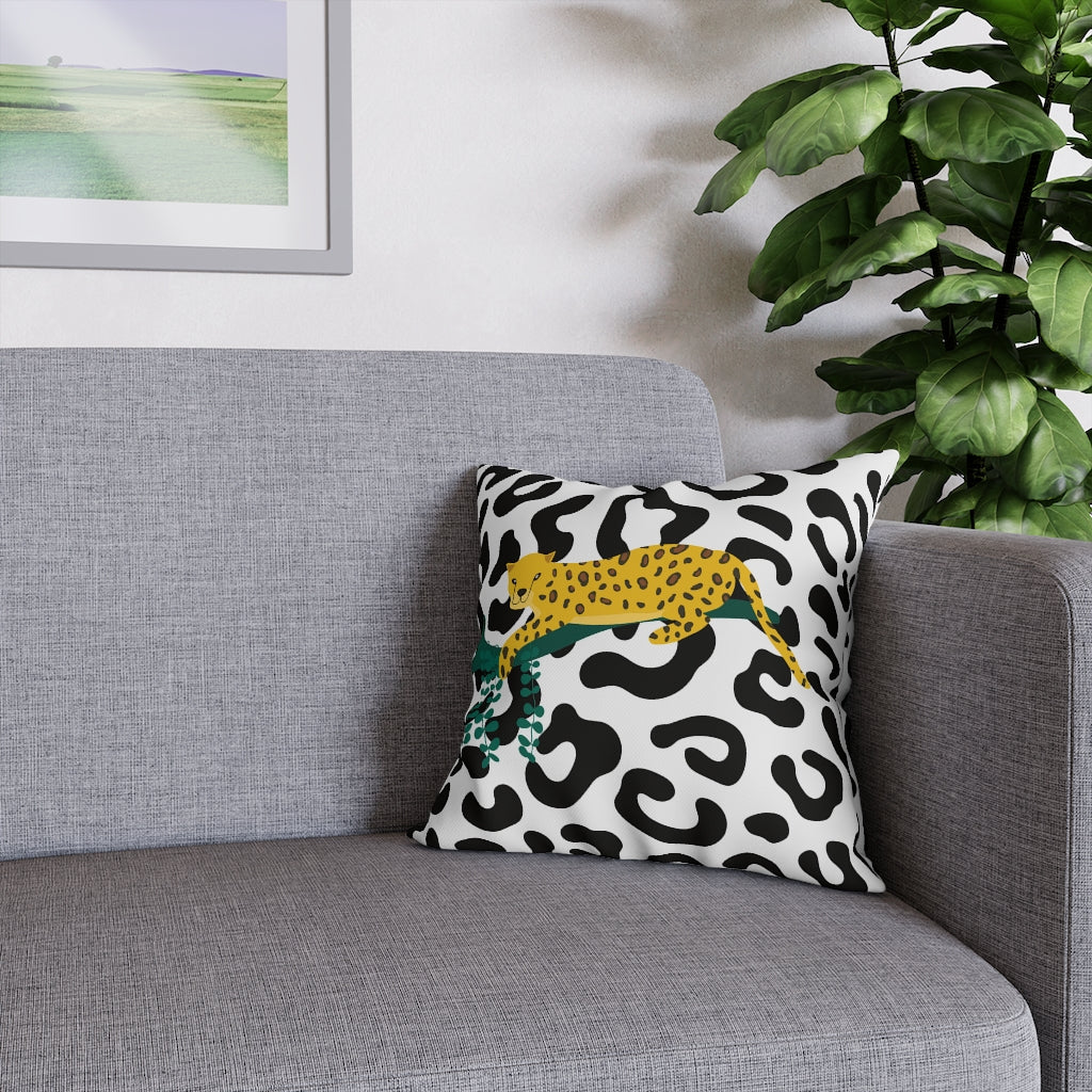 Lazy Leopard Pillow Case - Throw Pillow Cover - Grandmillennial Style