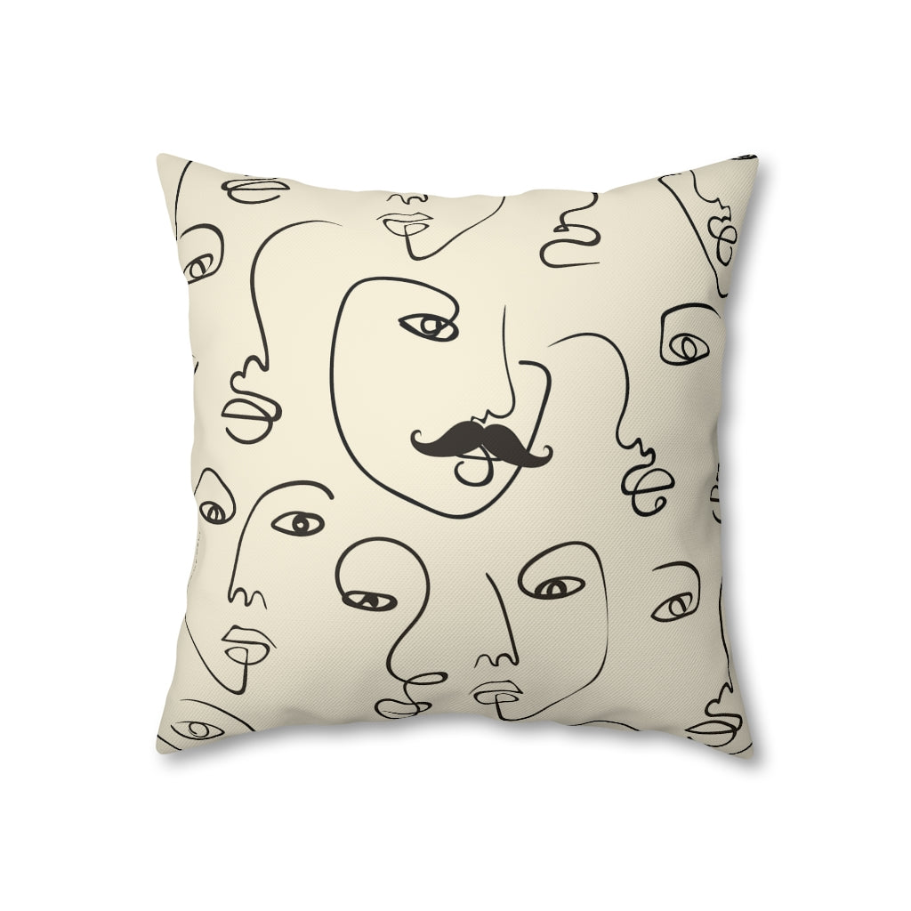 Picasso Boy Pillow Case - Throw Pillow Cover - Grandmillennial Style