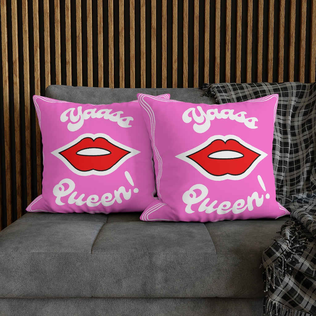 Yaass Queen Pillow Case - Throw Pillow Cover - Grandmillennial Style