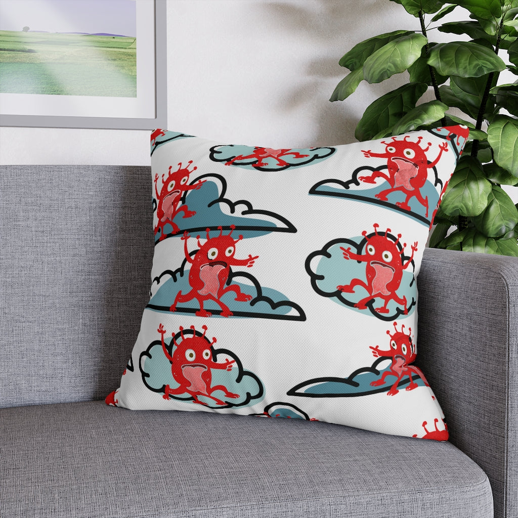 High Monster Pillow Case - Throw Pillow Cover - Grandmillennial Style