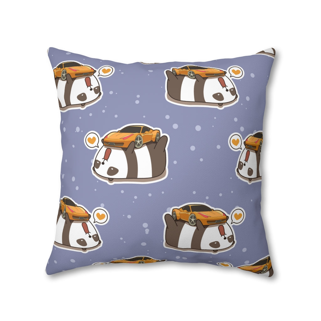 Panda Loves Car Pillow Case - Throw Pillow Cover - Grandmillennial Style