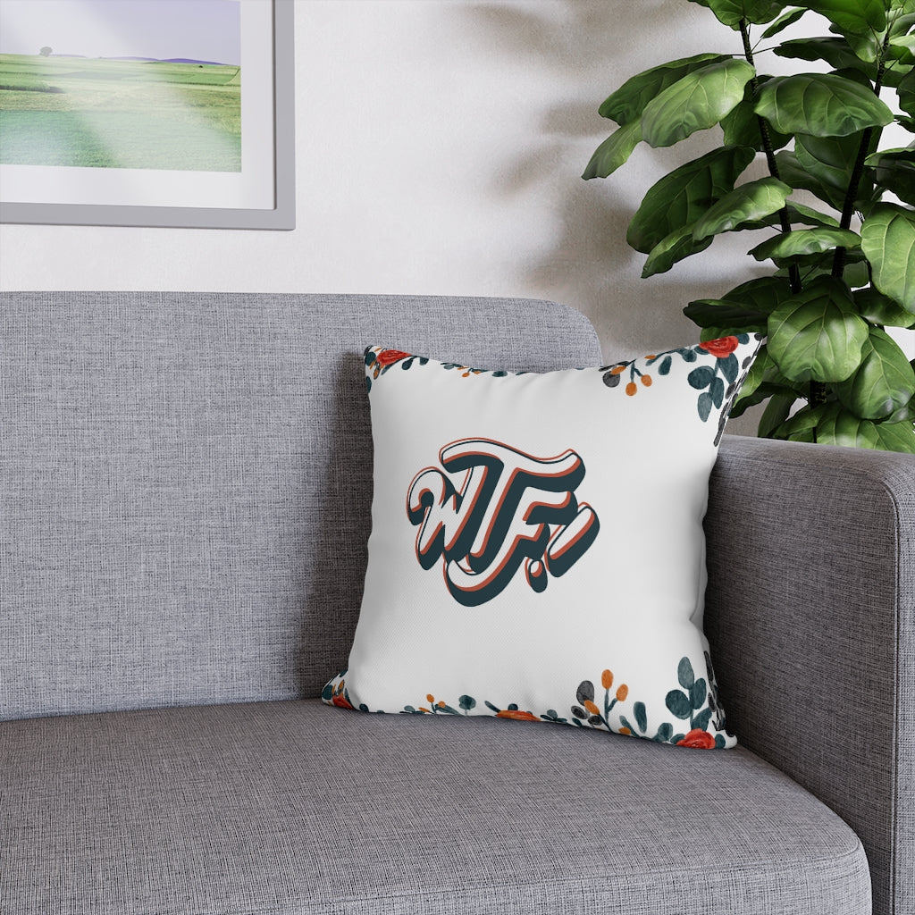 WTF Pillow Case - Throw Pillow Cover - Grandmillennial Style