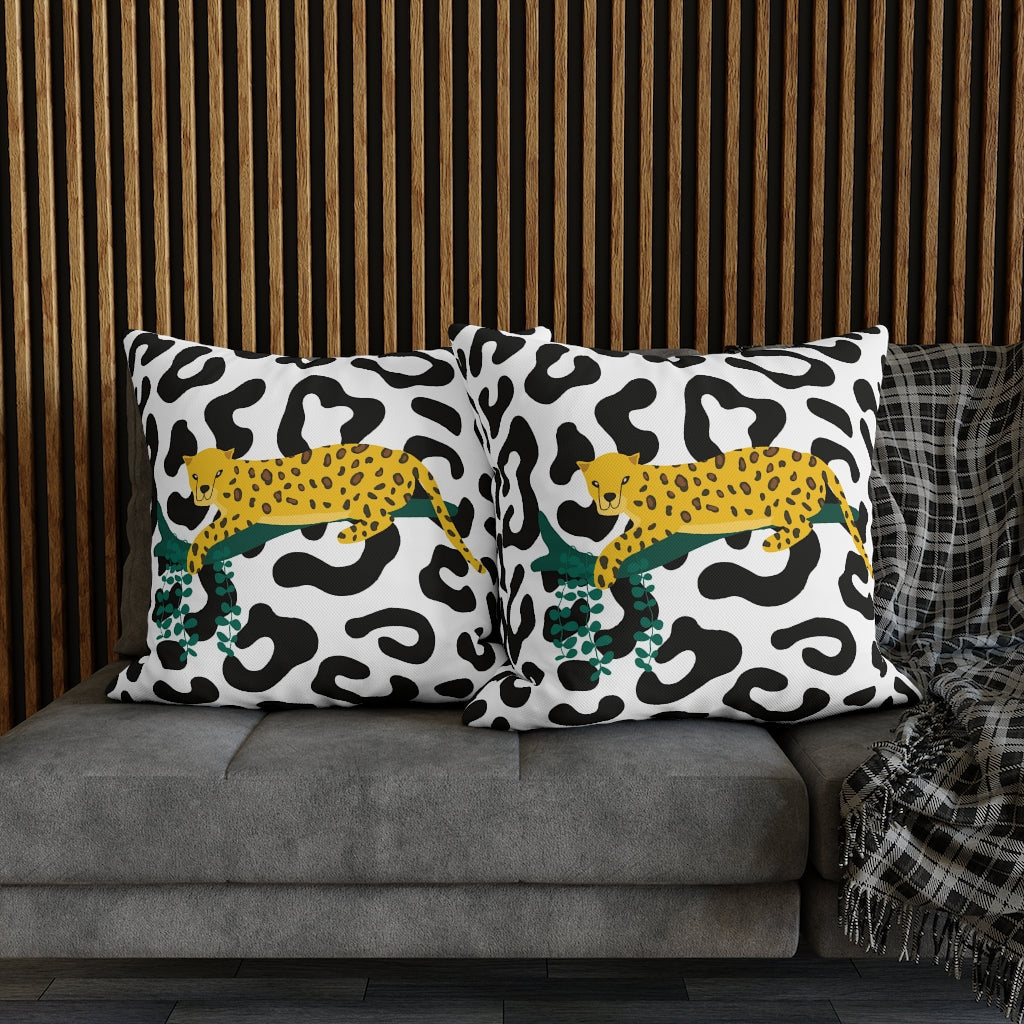 Lazy Leopard Pillow Case - Throw Pillow Cover - Grandmillennial Style