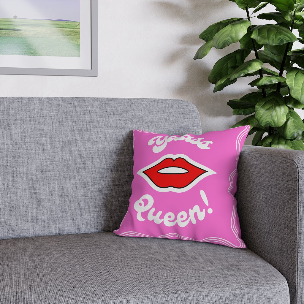 Yaass Queen Pillow Case - Throw Pillow Cover - Grandmillennial Style