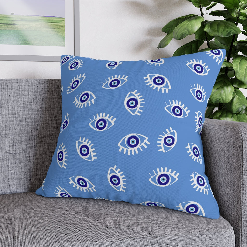 Blue Eyes Pillow Case - Throw Pillow Cover - Grandmillennial Style