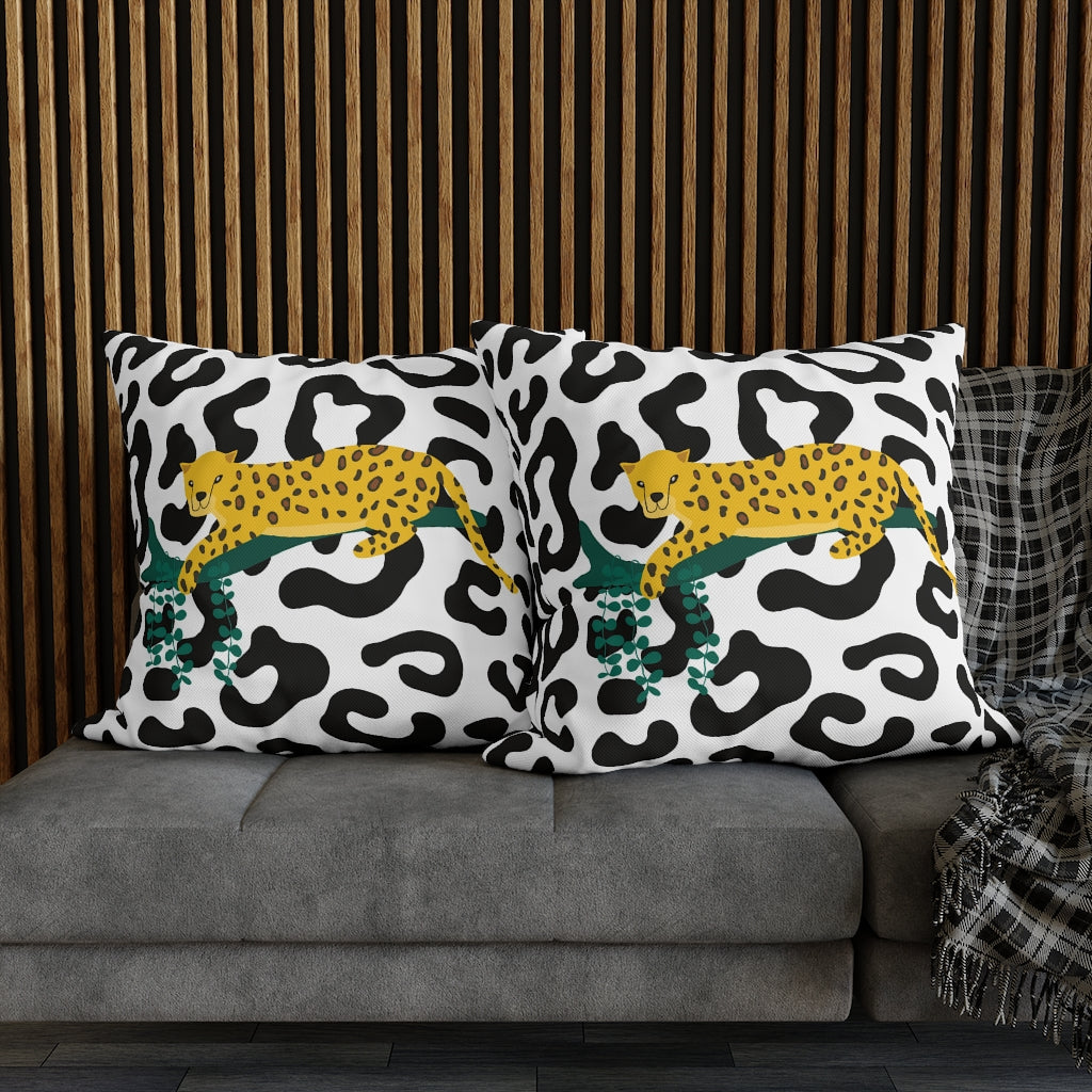 Lazy Leopard Pillow Case - Throw Pillow Cover - Grandmillennial Style