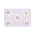 Pastel Cat & Mouse Pet Food Mat