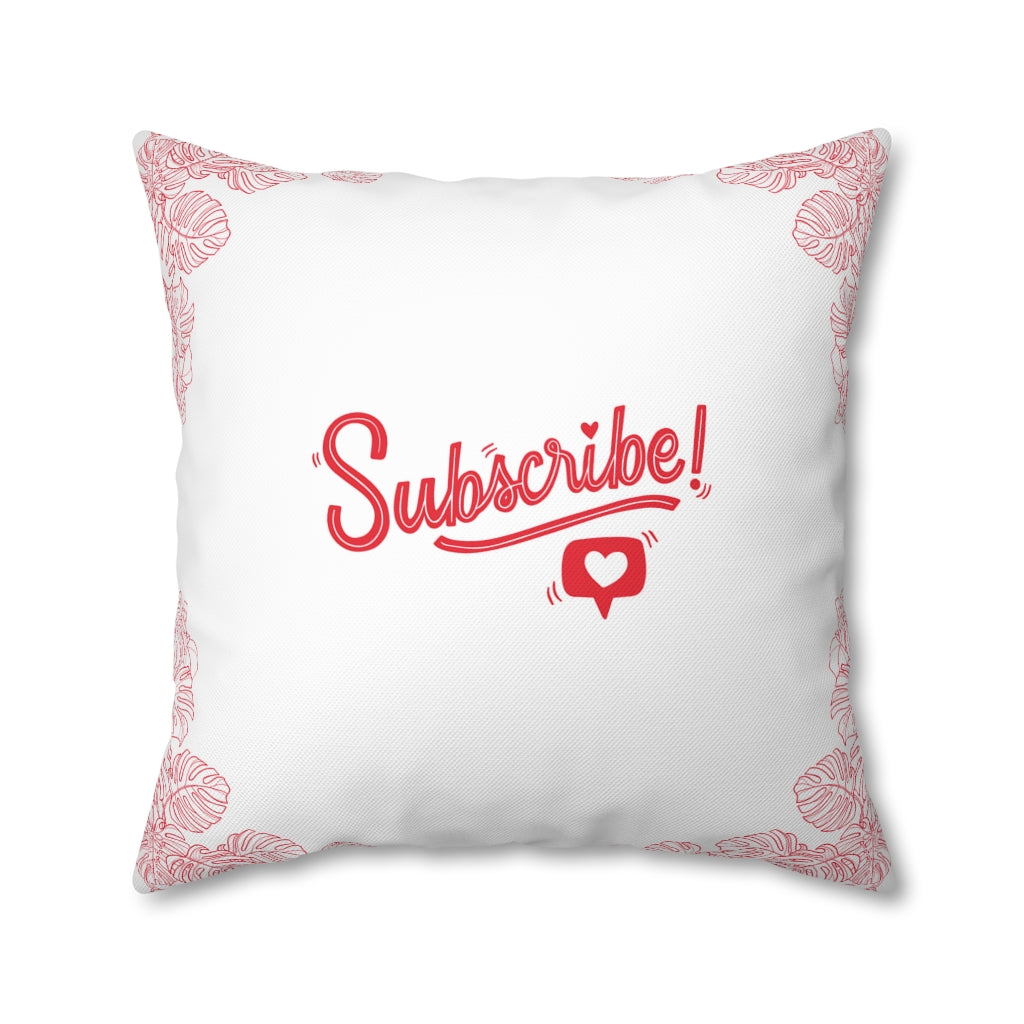 Subscribe Pillow Case - Throw Pillow Cover - Grandmillennial Style