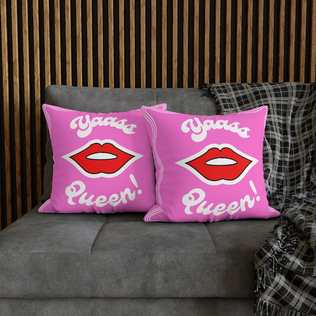 Yaass Queen Pillow Case - Throw Pillow Cover - Grandmillennial Style