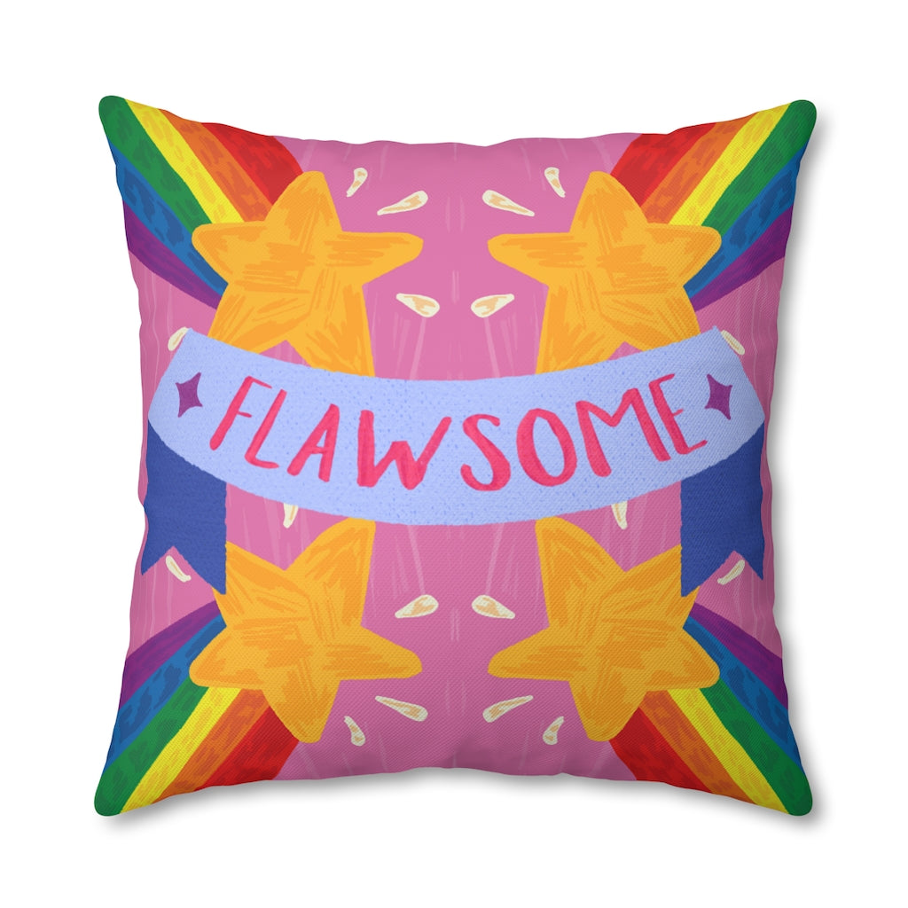 Flawsome Pillow Case - Throw Pillow Cover - Grandmillennial Style