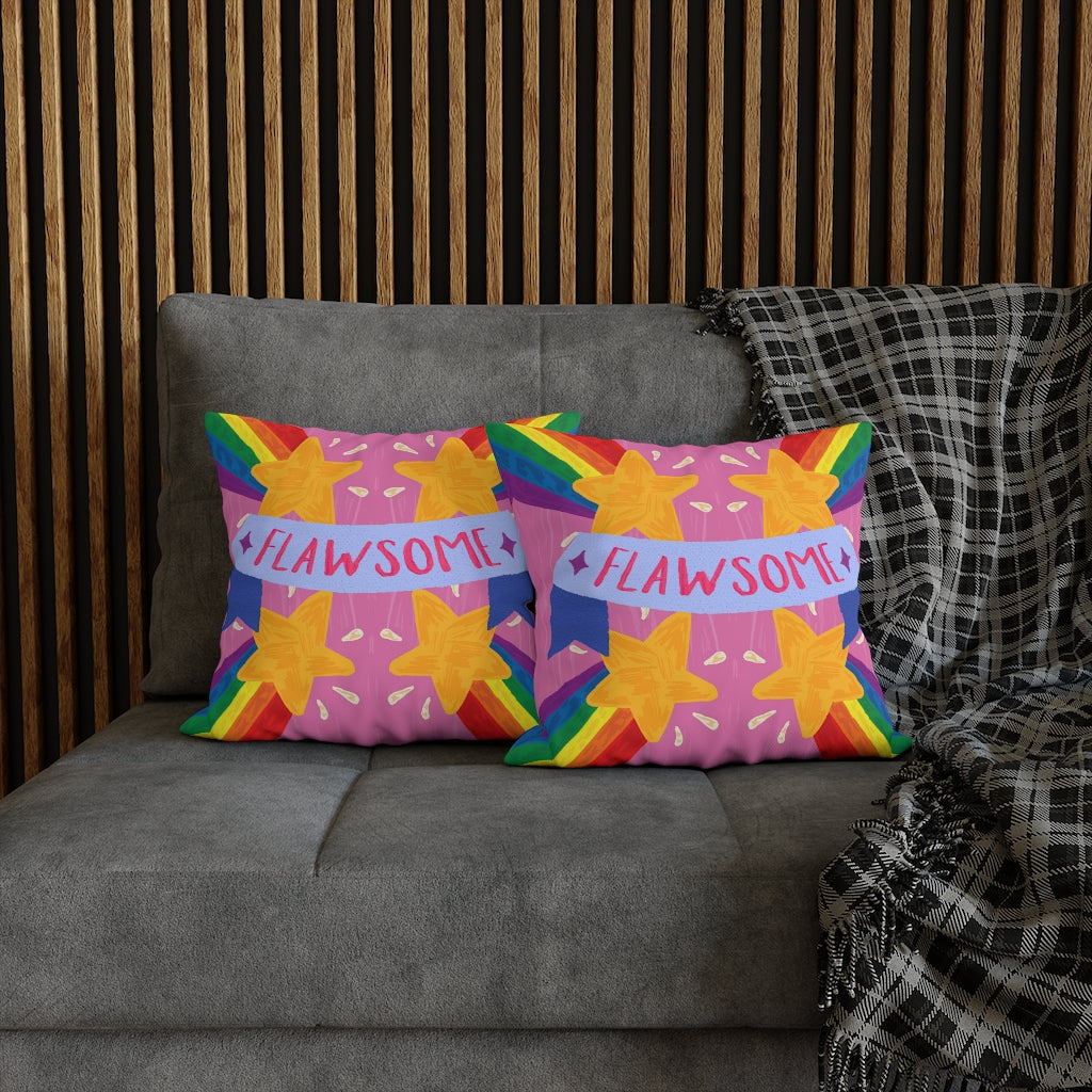 Flawsome Pillow Case - Throw Pillow Cover - Grandmillennial Style