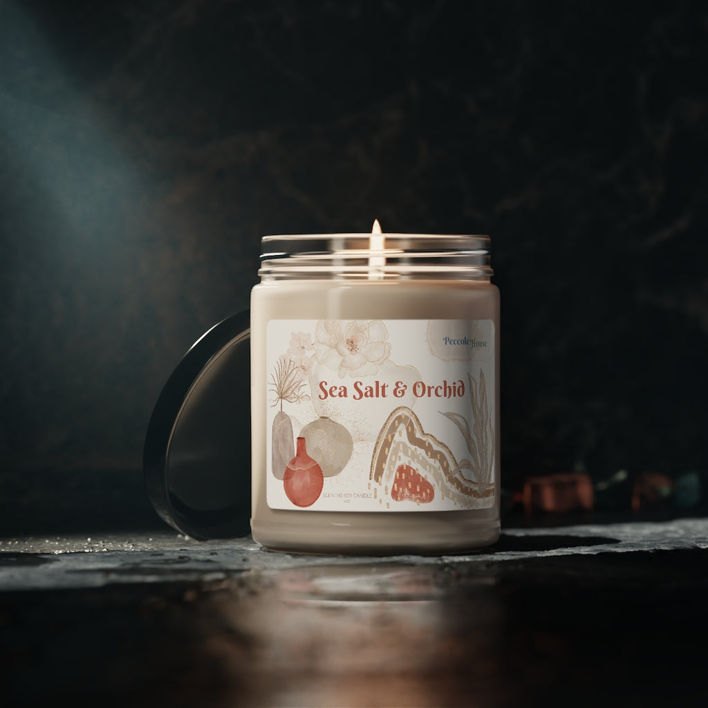 Sea Salt & Orchid Scented Soy Candle